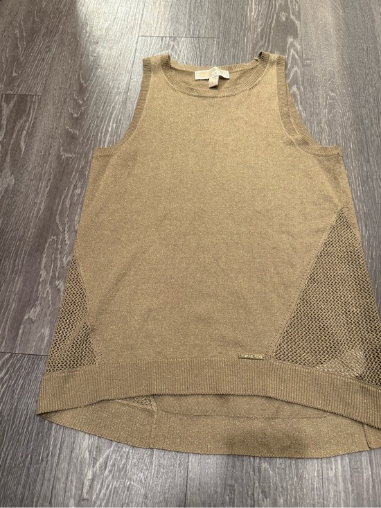 Michael Kors Tops - Michael Kors Metallic Gold Knit Tank Top